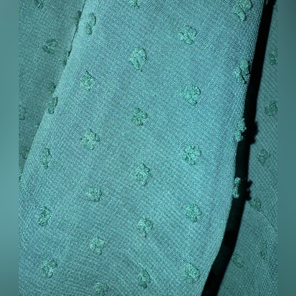 BTFBM Women Elegant Faux Wrap V-Neck
High Waist Green Dress With Swiss Dot 2XL - Picture 5 of 14